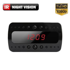 SpygearGadgets 1080P HD Mini Clock Hidden Spy Camera with Night Vision