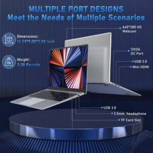 NIAKUN 15.6'' Laptop Computer, N4000 Processor Laptops with 8GB RAM, 256GB SSD,15.6 inch FHD 1920 * 1080 Display, WIFI5, BT4.2